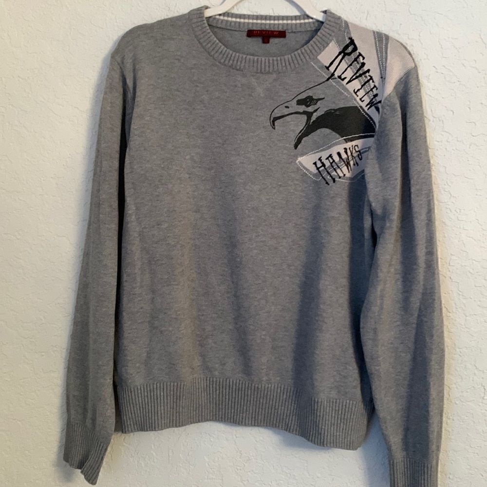 REVIEW HAWKS Never Estsblishment Gray Jacket Size L